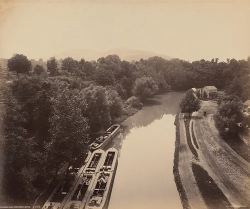 Morris Canal From Green's Bridge by William H. Rau, photograph, 1890-1900
