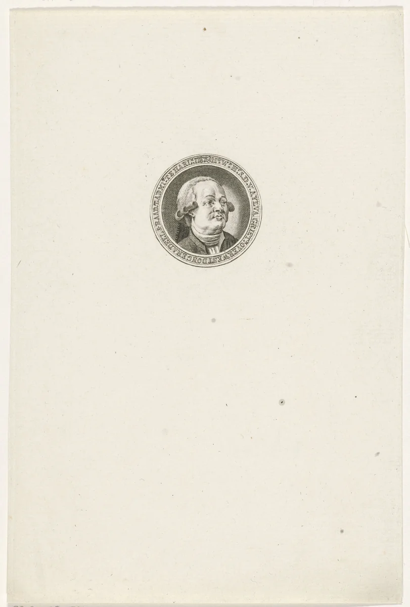 Portret van Sicco Douwe van Aylva by Abraham Jacobsz. Hulk, print, 1787