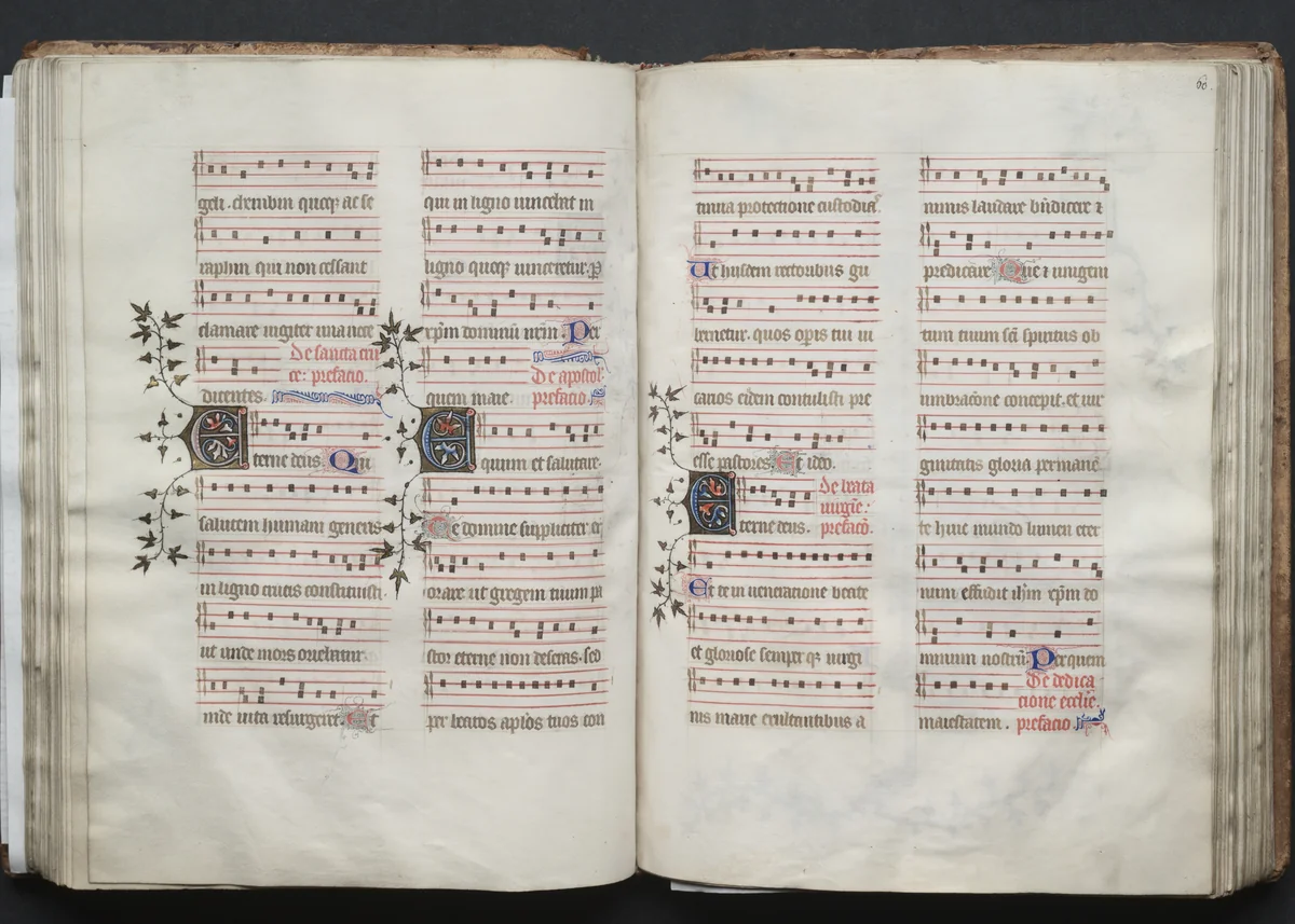 The Gotha Missal: Fol. 60r, Text by Master of the Boqueteaux, book, 1370-1380