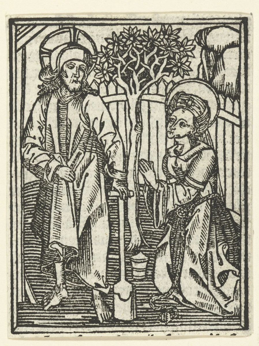 Noli me tangere by Unknown, print, 1480-1500