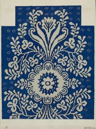 Coverlet by Ruth M. Barnes, index of american design, 1937