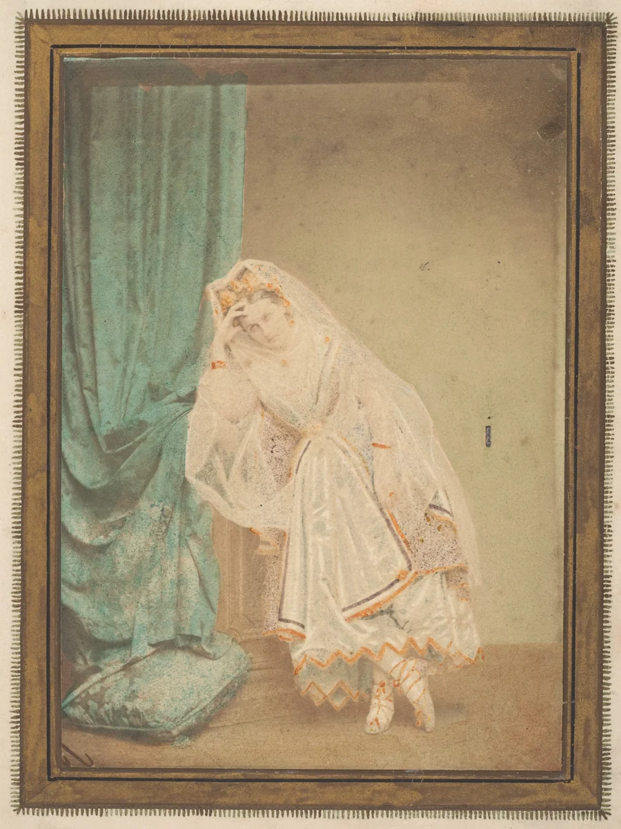 [La Comtesse in robe de piqué or as Judith (?)] by Pierre-Louis Pierson, photograph, 1860-1869