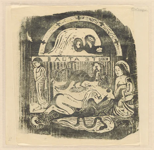 Te Atua (The Gods) Small Plate [recto] by Paul Gauguin, print, 1895