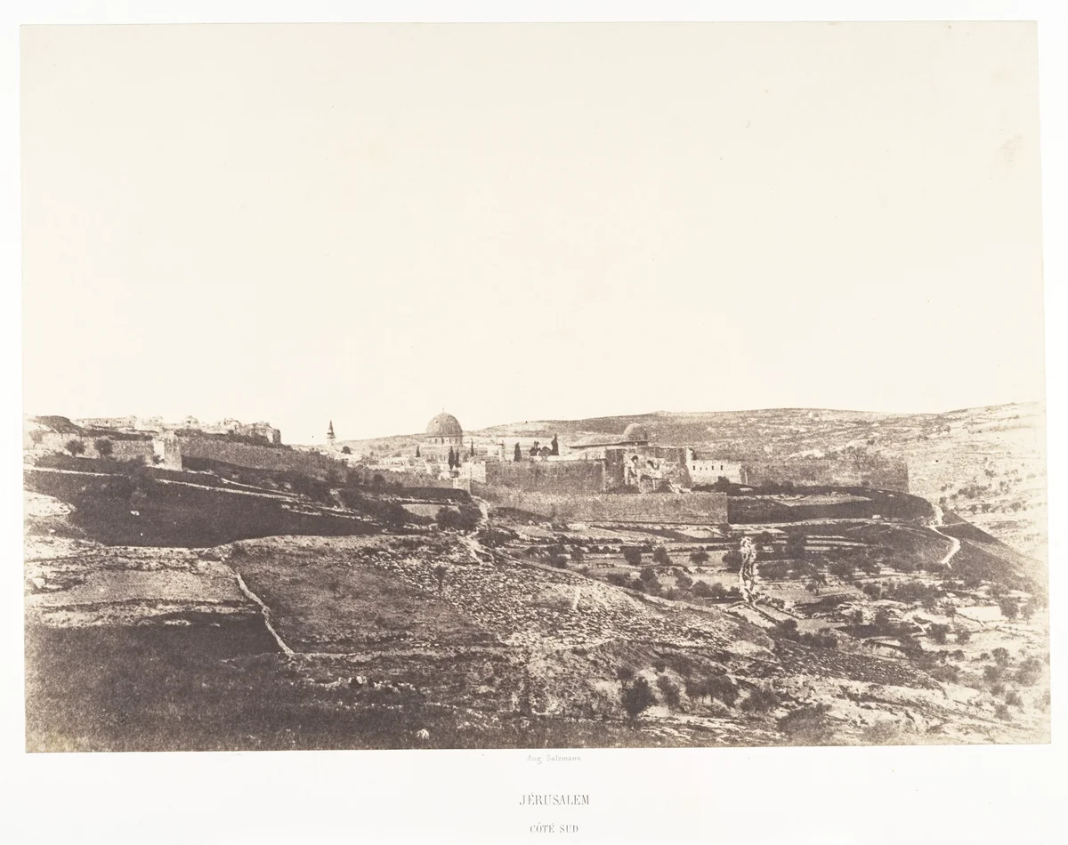 Jérusalem, Côté Sud de Jérusalem by Auguste Salzmann, photograph, 1854-1859