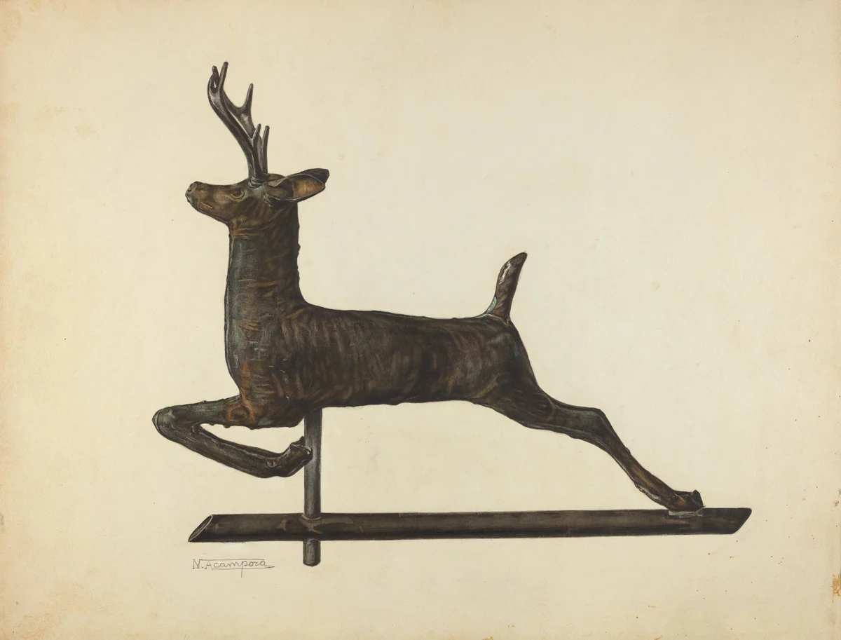 Weather Vane by Nicholas Acampora, index of american design, 1938