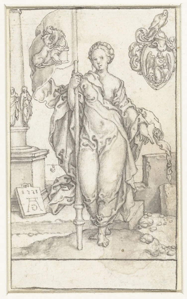 Kuisheid by Heinrich Aldegrever, drawing, 1551