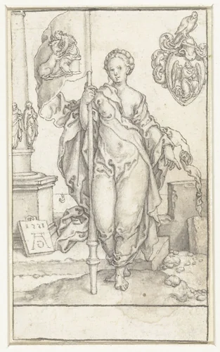 Kuisheid by Heinrich Aldegrever, drawing, 1551