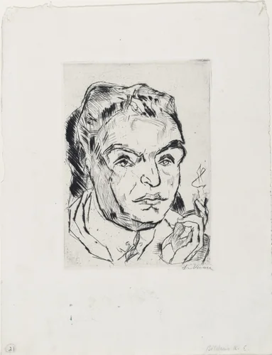 Portrait of Kasimir Edschmid (Bildnis Kasimir Edschmid) by Max Beckmann, print, 1917