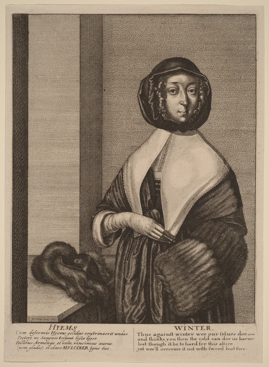 Winter by Wenceslaus Hollar, print, 1641