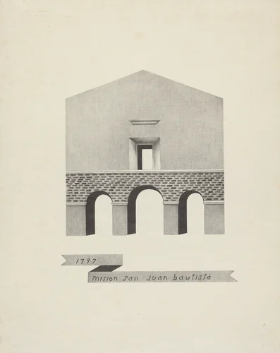 Mision San Juan Bautista by James Jones, index of american design, 1935-1942