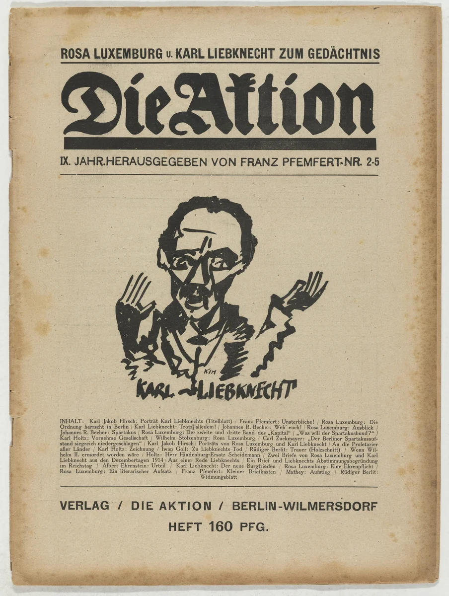 Die Aktion, vol. 9, no. 2-5 by Georg Alexander Mathéy, Rüdiger Berlit, periodical, 1919
