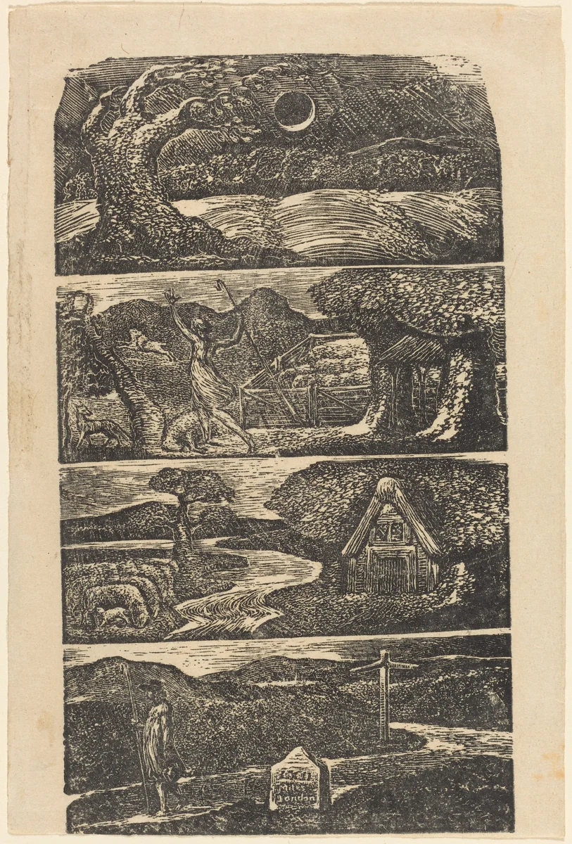 The Pastorals of Virgil by William Blake, print, 1821