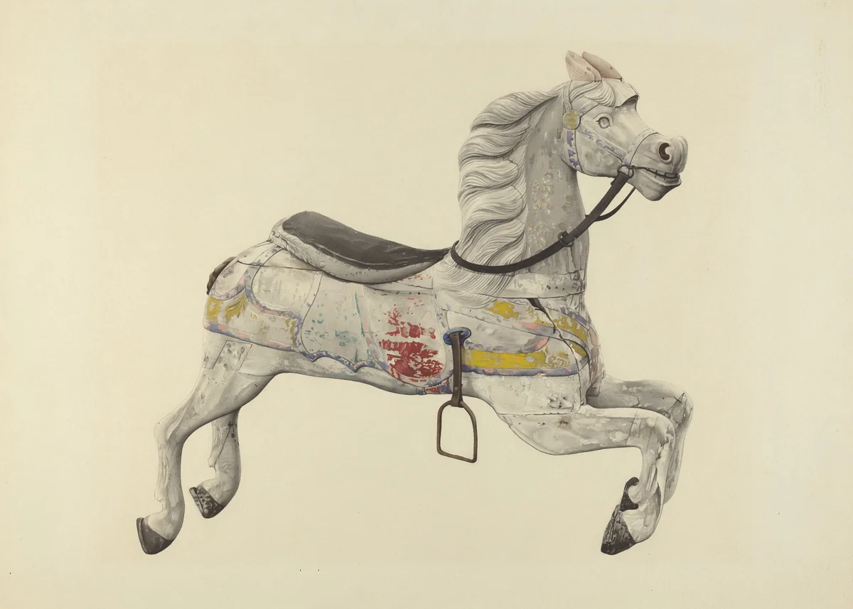 Carousel Horse by George Constantine, index of american design, 1939