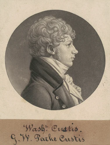 George Washington Parke Custis by Charles B. J. Févret de Saint-Mémin, print, 1808