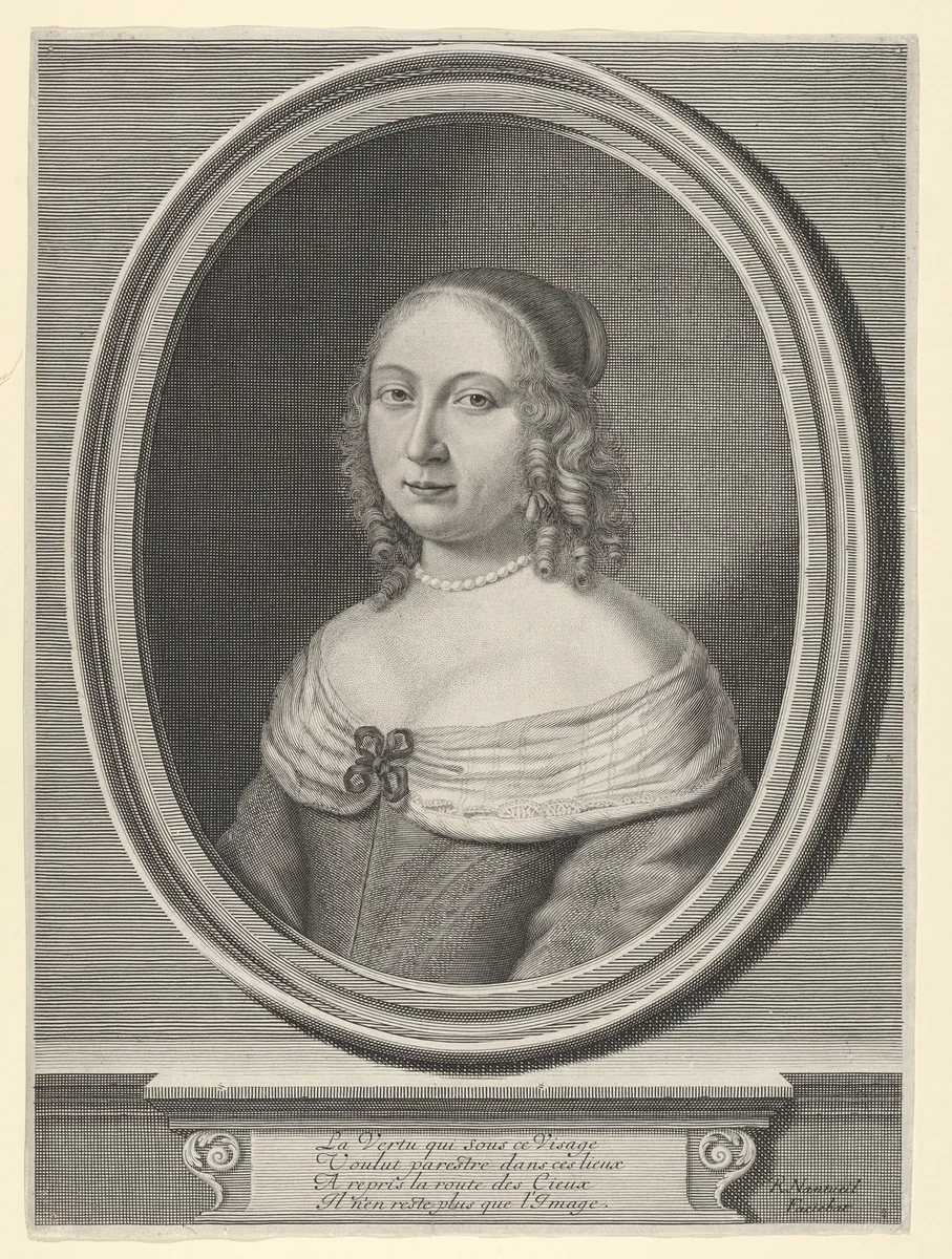 Madame de Gillier (Marie Jolly) by Robert Nanteuil, print, 1647-1657