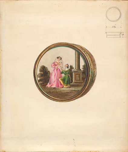 Powder Box by Thomas Holloway, index of american design, 1936