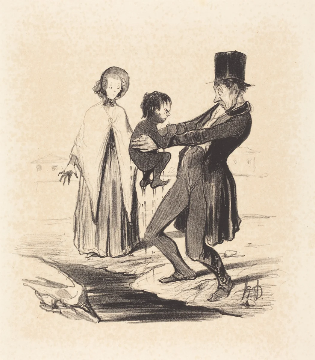Le Puits de Grenelle by Honoré Daumier, print, 1841