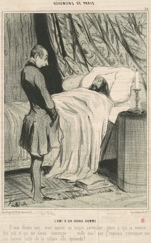 L'ami d'un grand homme by Honoré Daumier, print, 1842