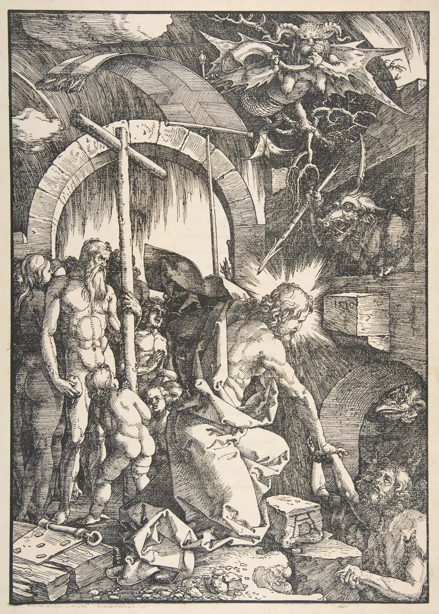 Christ in Limbo, from "The Large Passion" by Albrecht Dürer, print, 1511