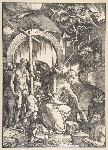Christ in Limbo, from "The Large Passion" by Albrecht Dürer, print, 1511