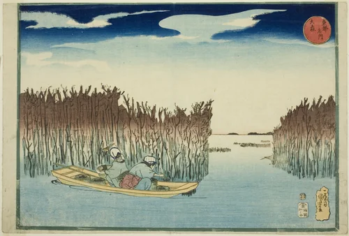 Omori, from the series "Famous Places in the Eastern Capital (Toto meisho)" by Utagawa Kuniyoshi (歌川國芳), print, 1827-1838