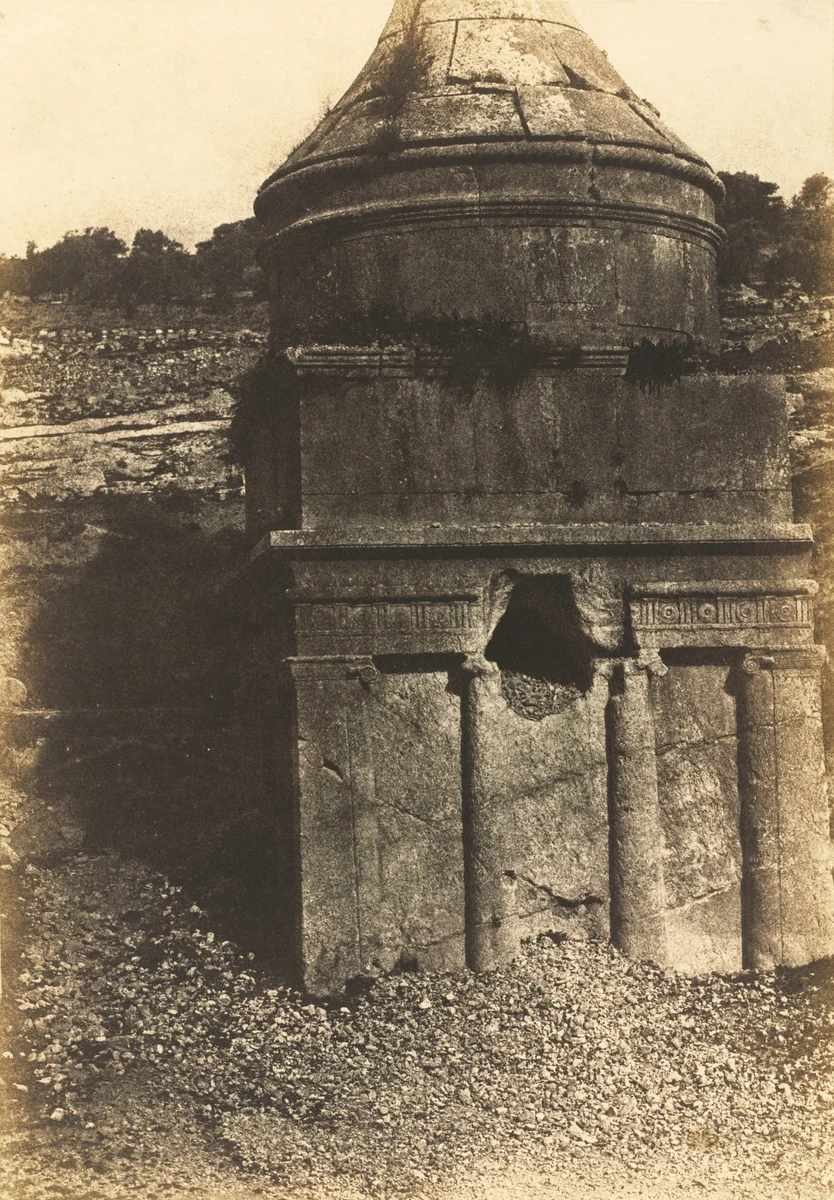 Absalom's Tomb, Valley of Kidron, Jerusalem by Auguste Salzmann, photograph, 1854