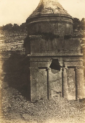 Absalom's Tomb, Valley of Kidron, Jerusalem by Auguste Salzmann, photograph, 1854