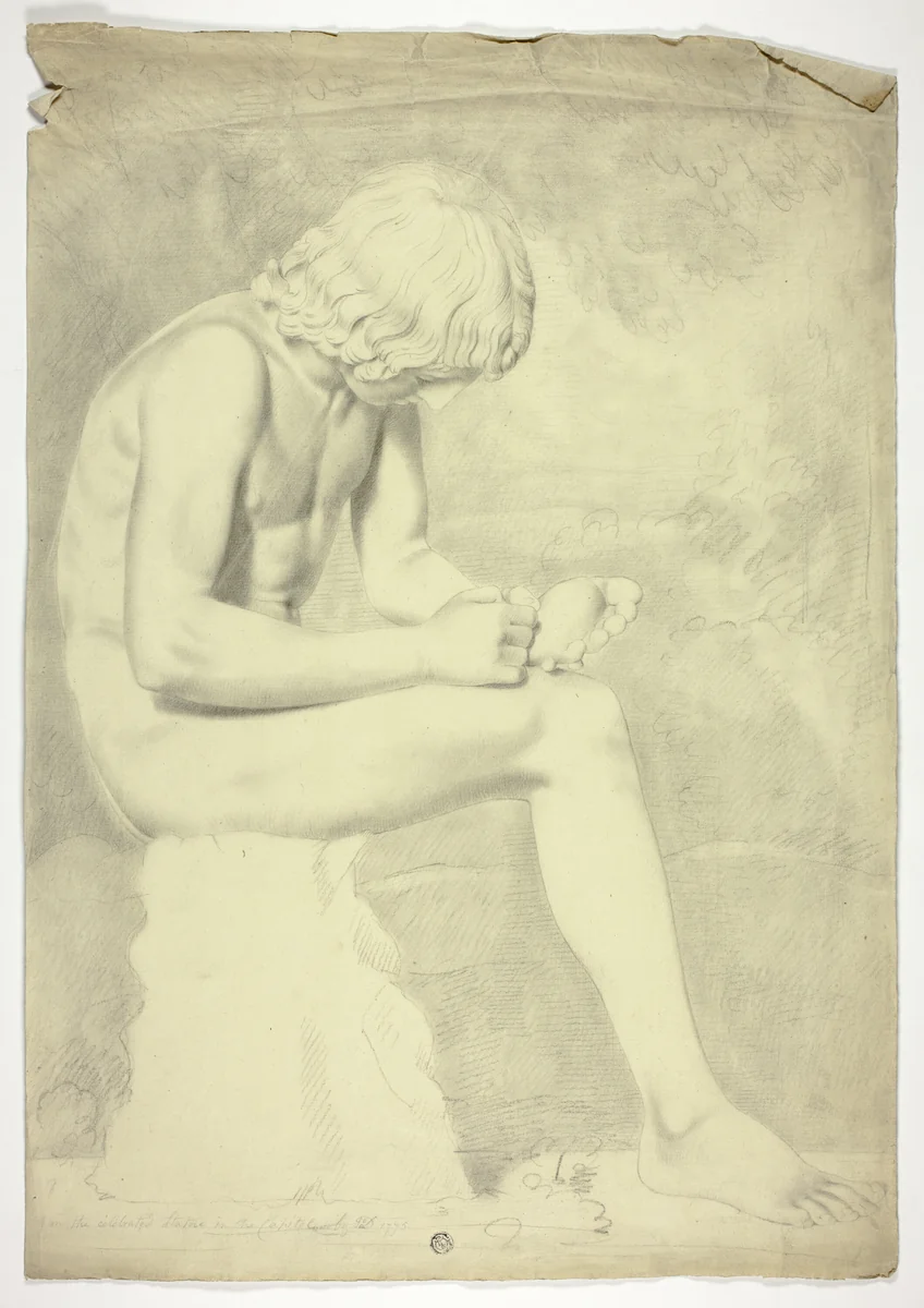 After the Spinario by John Downman, drawing, 1775