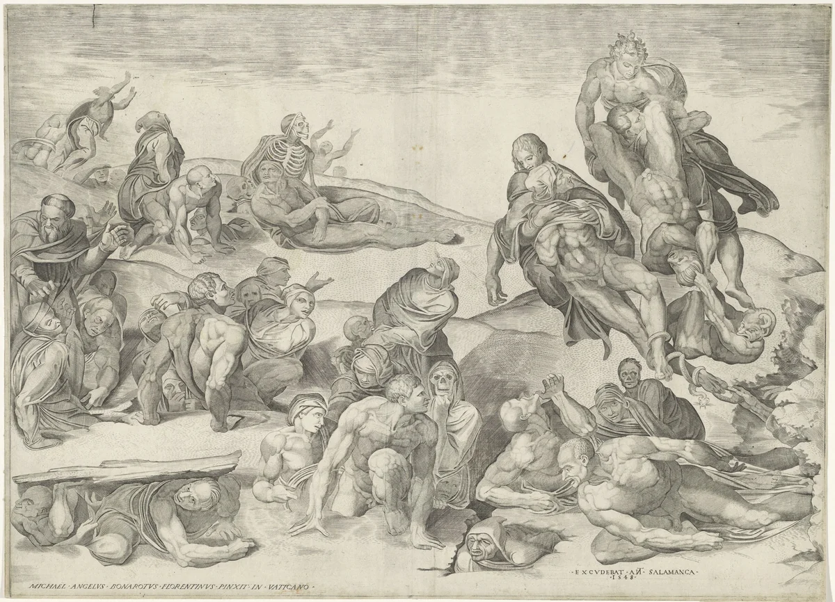 Het laatste oordeel by Nicolò della Casa, print, 1548
