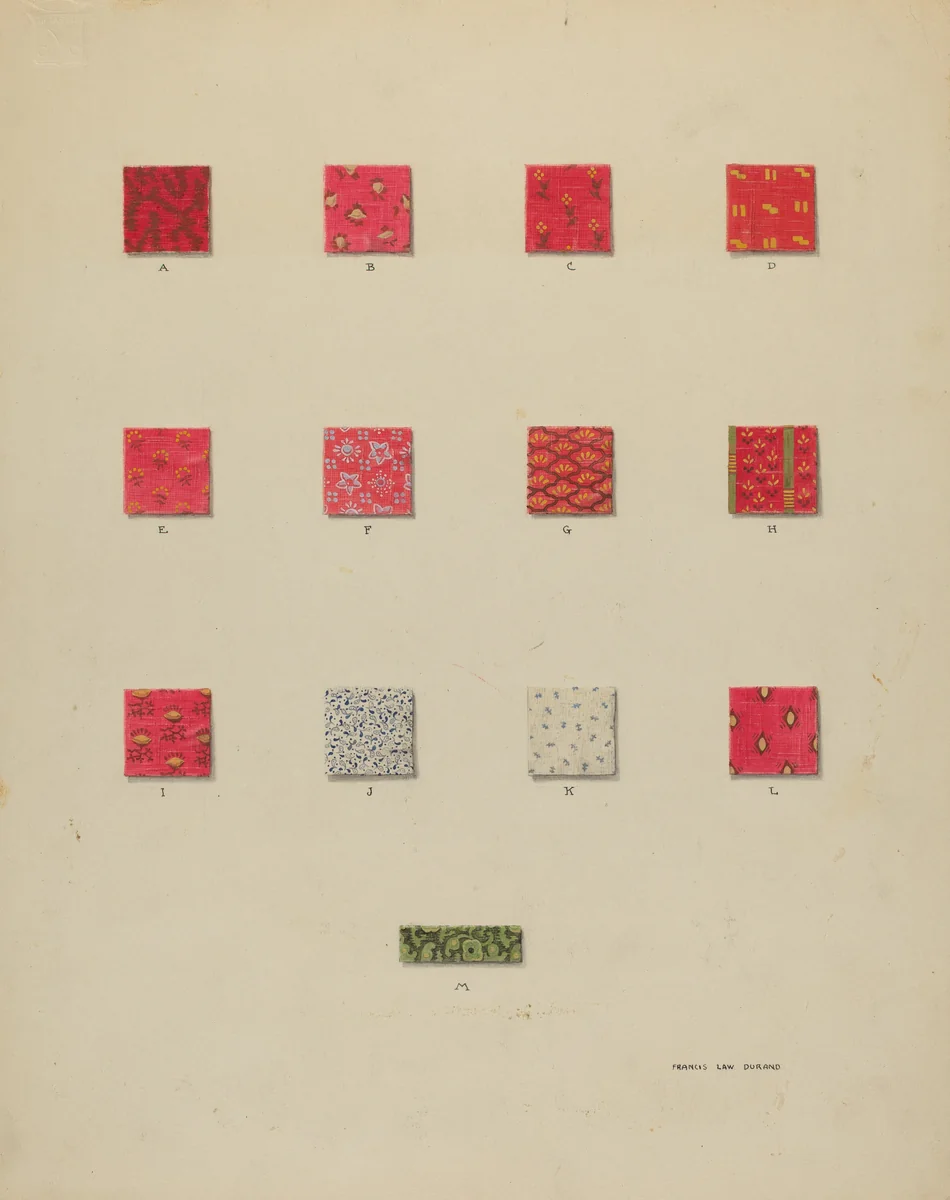 Quilt Patches by Francis Law Durand, index of american design, 1937