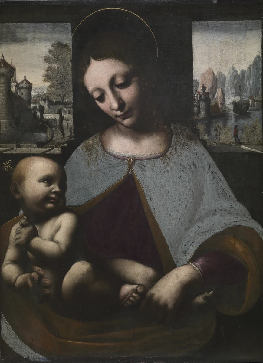 Virgin and Child by Leonardo da Vinci, painting, 1495-1505