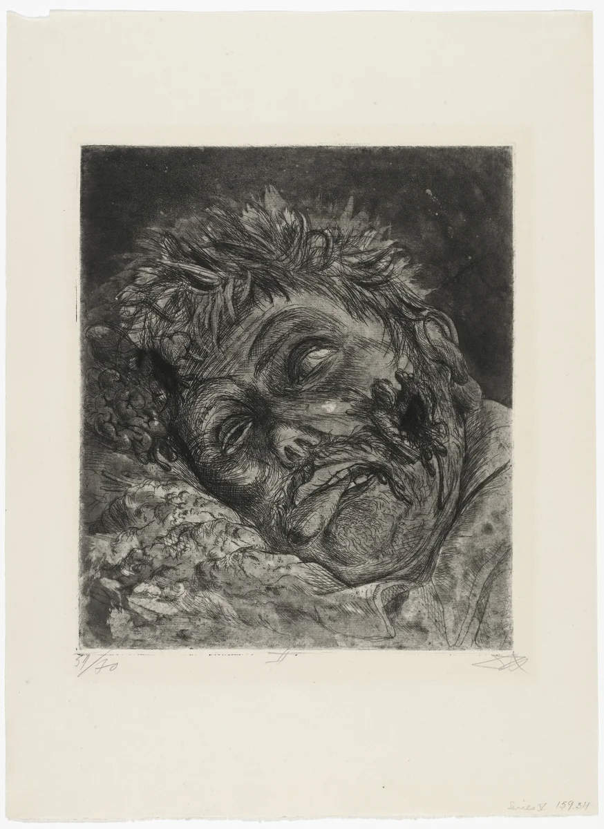 Dead Man (St. Clément) [Toter (St. Clément)] from The War (Der Krieg) by Otto Dix, print, 1924