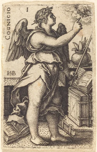 Cognicio (Cognition) by Sebald Beham, print, 1539