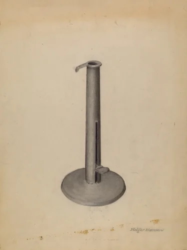 Candlestick by Holger Hansen, index of american design, 1935-1942