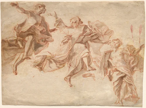 The Ascension of Christ by Cosmas Damian Asam, drawing, 1720