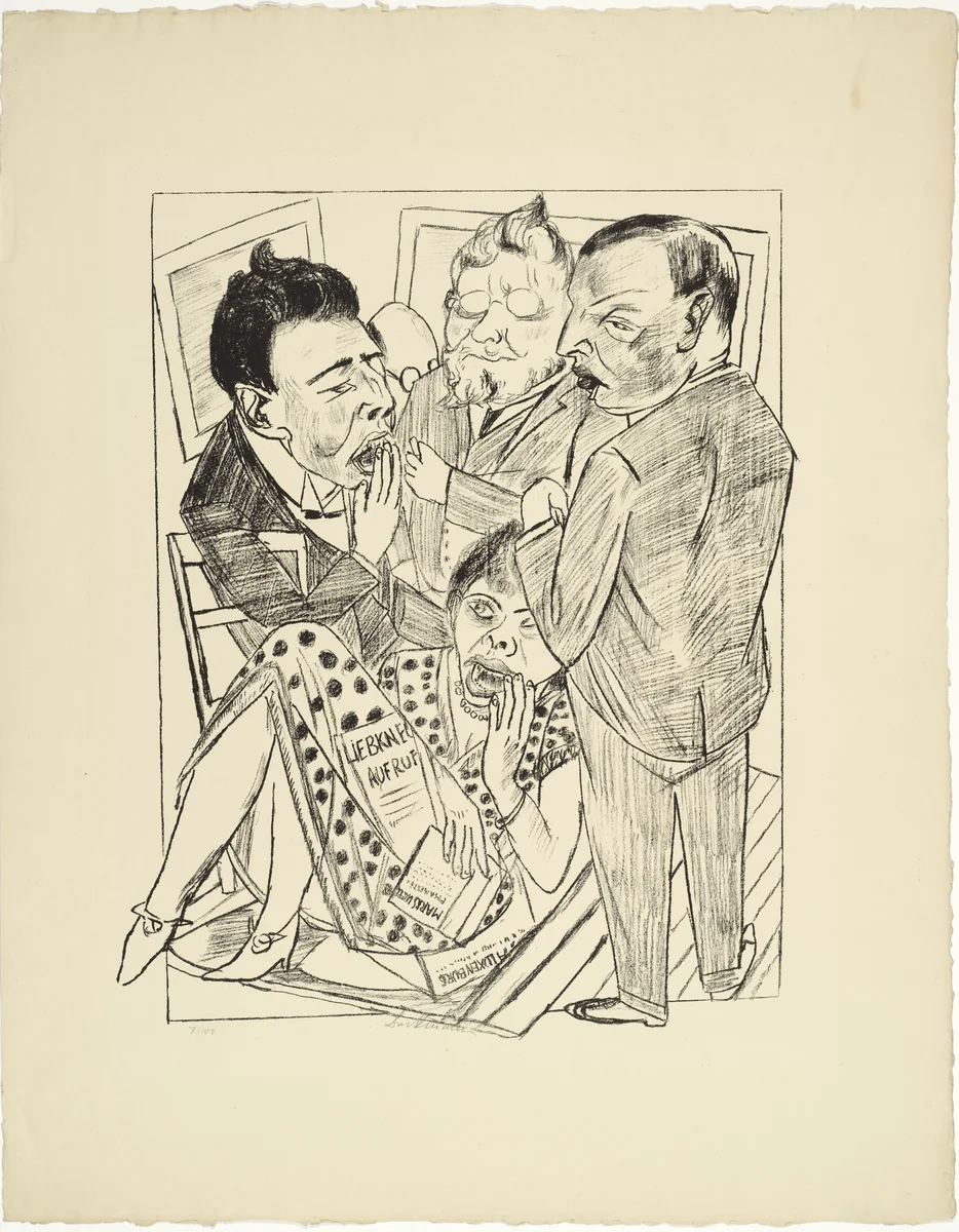 The Disillusioned II (Die Enttäuschten II) from Trip to Berlin 1922 (Berliner Reise 1922) by Max Beckmann, print, 1922
