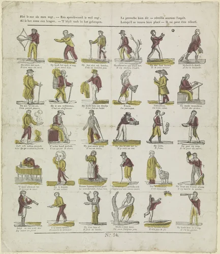 Het is zoo als men zegt, / Een spreekwoord in wel regt [(...)] by Philippus Jacobus Brepols, print, 1800-1833