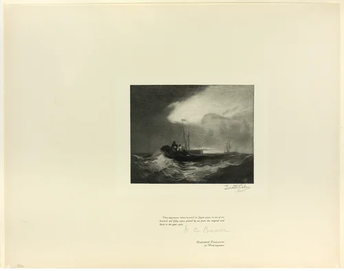 Fishing Boats Off Yarmouth, from Old English Masters by Timothy Cole, print, 1899