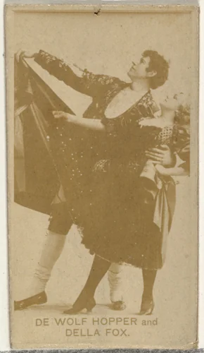 De Wolf Hopper and Della Fox, from the Actors and Actresses series (N145-8) issued by Duke Sons & Co. to promote Duke Cigarettes by W. Duke, Sons & Co., photograph, 1890-1895