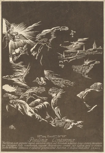 Christ on the Mount of Olives by John Baptist Jackson, print, 1743