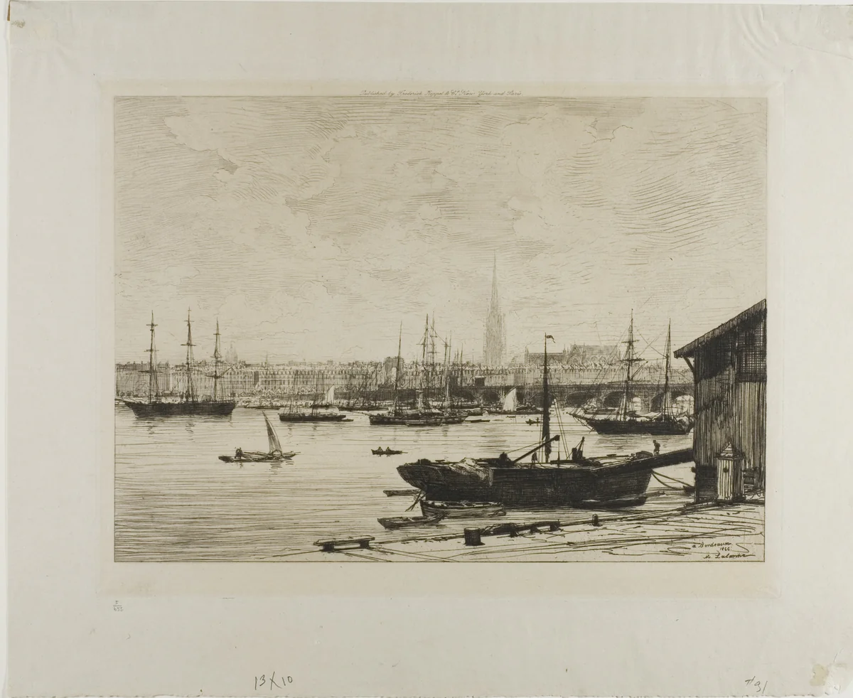 At Bordeaux by Maxime Lalanne, print, 1847-1886