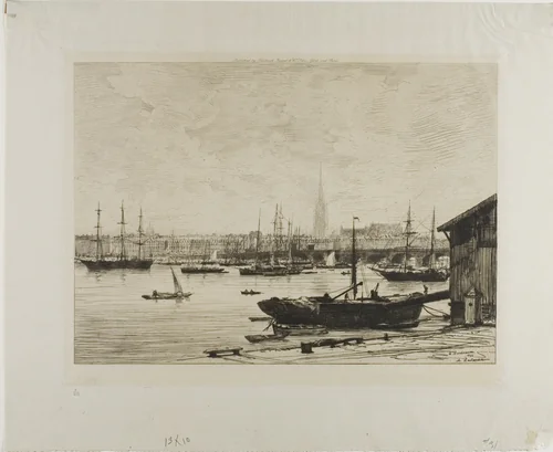 At Bordeaux by Maxime Lalanne, print, 1847-1886
