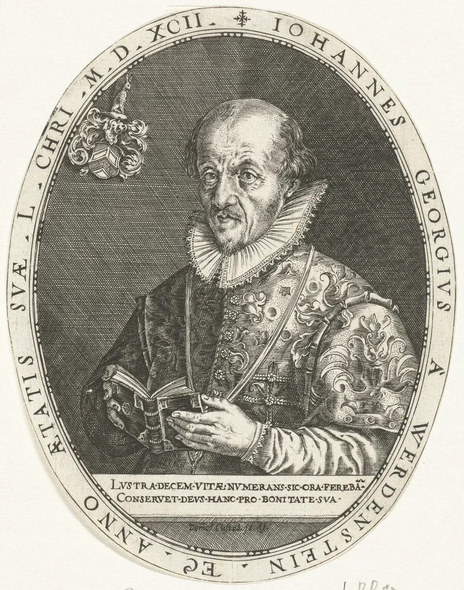 Portret van Johan Georg van Werdenstein by Unknown, print, 1579-1615