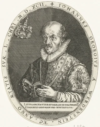 Portret van Johan Georg van Werdenstein by Unknown, print, 1579-1615