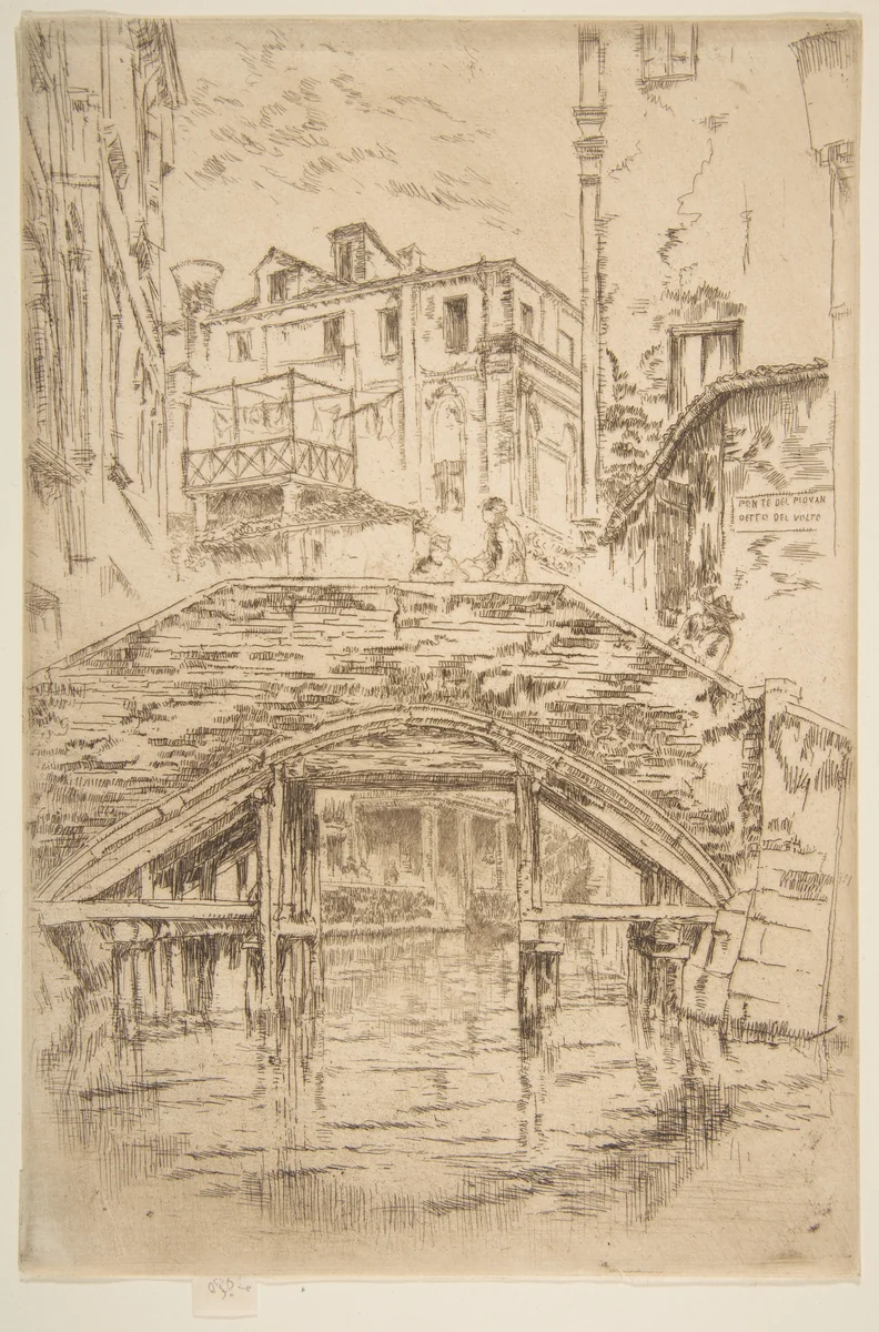 Ponte del Piovan by James McNeill Whistler, print, 1879-1880