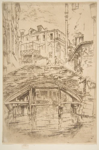 Ponte del Piovan by James McNeill Whistler, print, 1879-1880