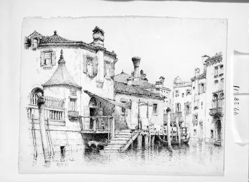 Vicino San Giovanni e Paolo, Venice by Andrew Fisher Bunner, artwork, 1883