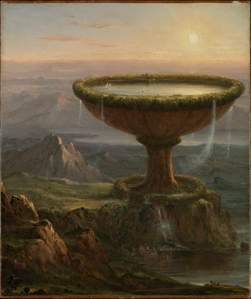 The Titan's Goblet by Thomas Cole, artwork, 1833