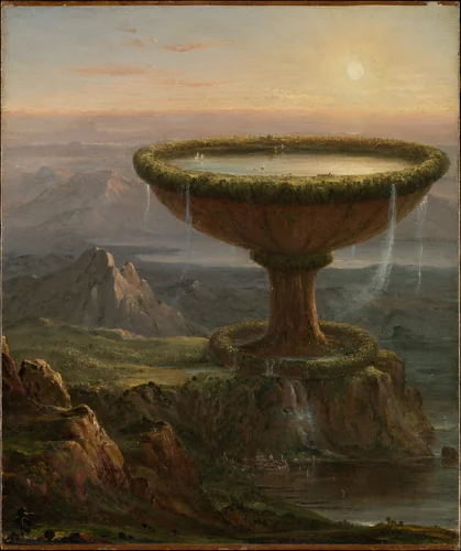 The Titan's Goblet by Thomas Cole, artwork, 1833