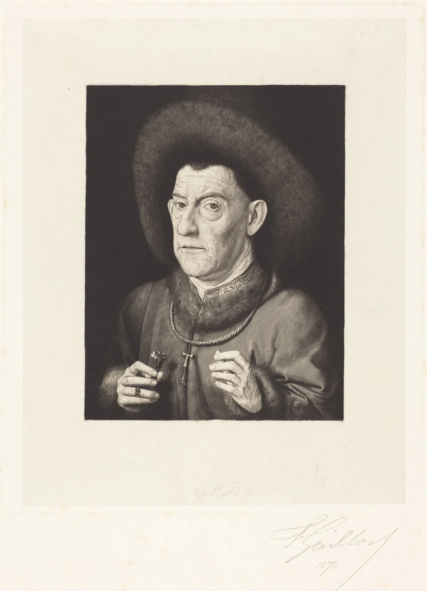 The Man with the Pink by Ferdinand Gaillard
Jan van Eyck, print, 1834-1887